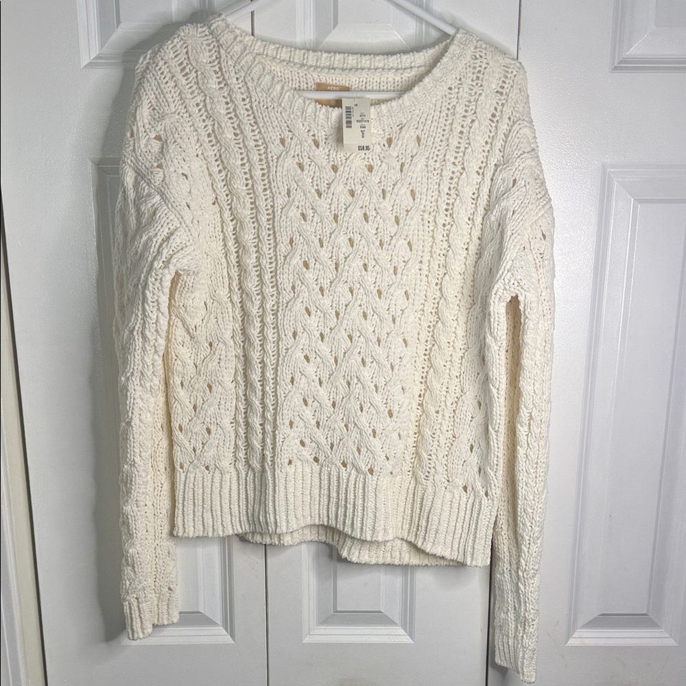 Cozy Cream Cable Knit Sweater